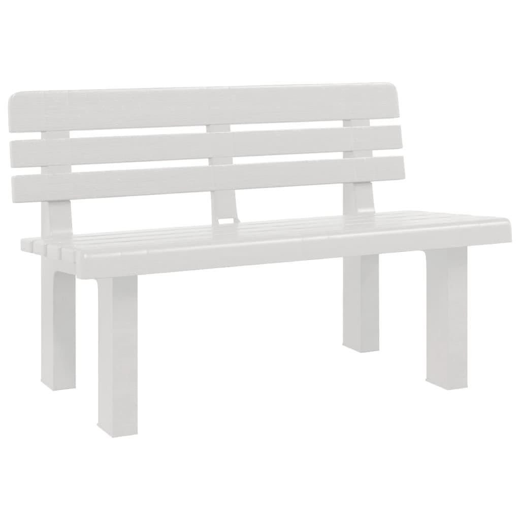 furnicato Gartenbank Weiß 52x71x110 cm