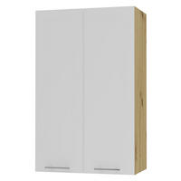 KÜCHENHÄNGESCHRANK Kvantum W4/60 Weiß Matt / Eiche Artisan Matt 60 / 32,5 / 96cm - Eiche Artisan/Weiß, Holz/Holzwerkstoff (60/96/32.5cm) - Feldmann-Wohnen
