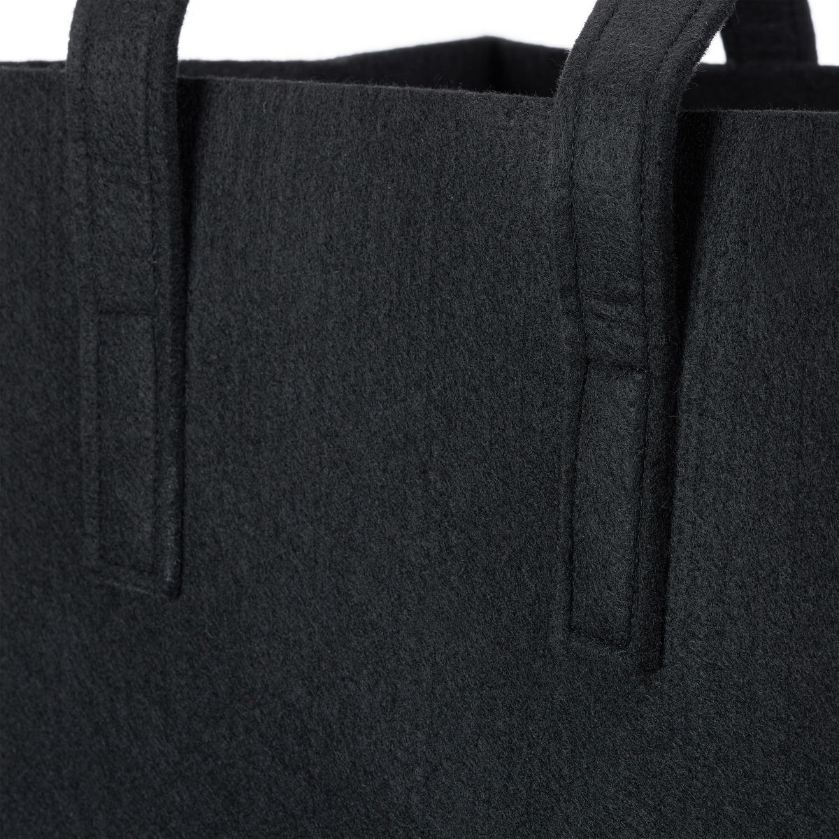 KAMINHOLZKORB - Schwarz, Textil (43/34.5/36.5cm) - Relaxdays