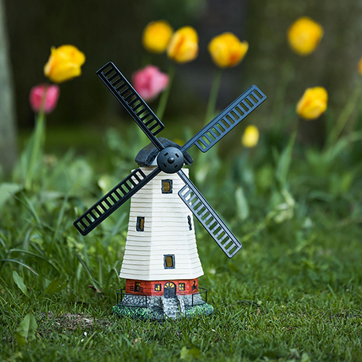 LED AUSSENLEUCHTE Windmühle Bunt Kunststoff - Multicolor, Kunststoff (19/42/51cm)