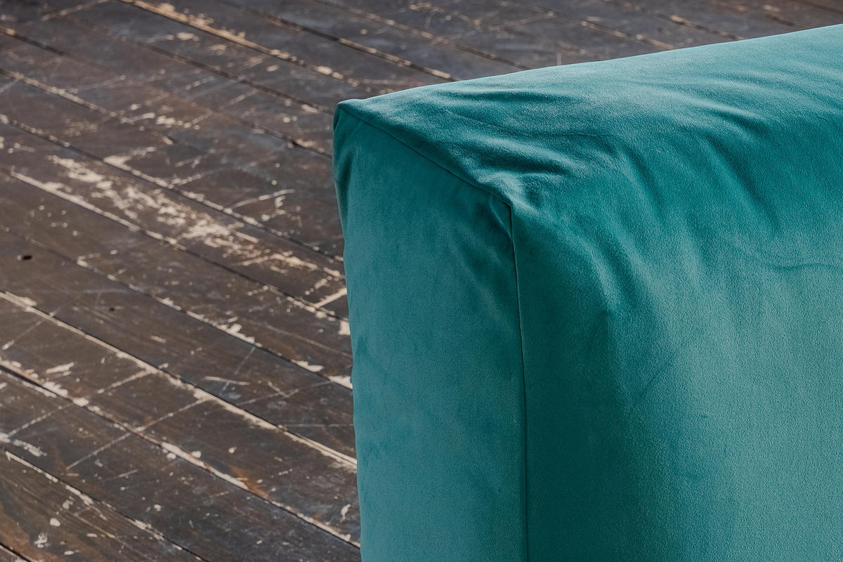 ARM- / RÜCKENLEHNE MIA Grün Velvet - Schwarz/Grün, Kunststoff/Textil (120/72/40cm) - KAWOLA