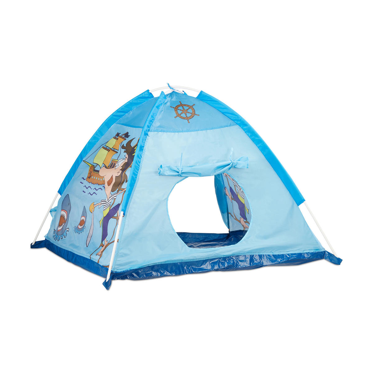 SPIELZELT Pirat - Multicolor, Kunststoff/Textil (118/90/115cm) - Relaxdays