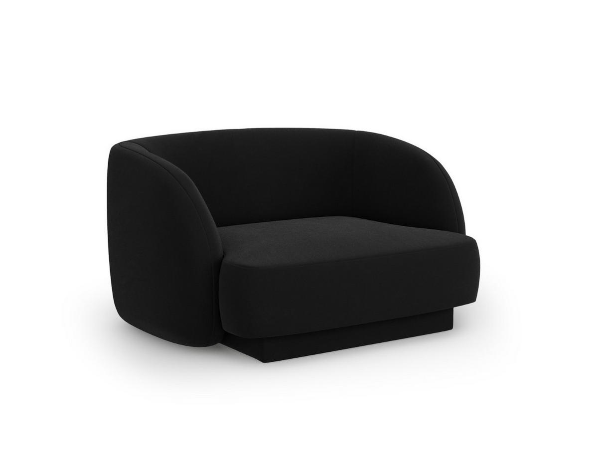SESSEL Miley aus Samt schwarz - Schwarz, Textil (90/70/103cm) - Micadoni