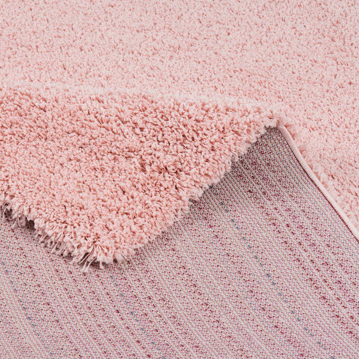 HOCHFLOR LANGFLOR SHAGGY TEPPICH LUXURY - Rosa, Textil (200/200cm) - Pergamon
