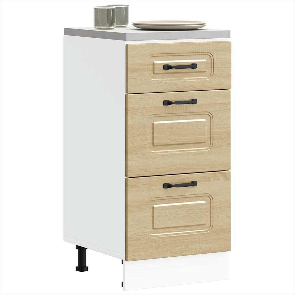 KÜCHENUNTERSCHRANK Kalmar Sonoma-Eiche Holzwerkstoff - Sonoma Eiche, Holzwerkstoff (46/81.5/40cm) - vidaXL