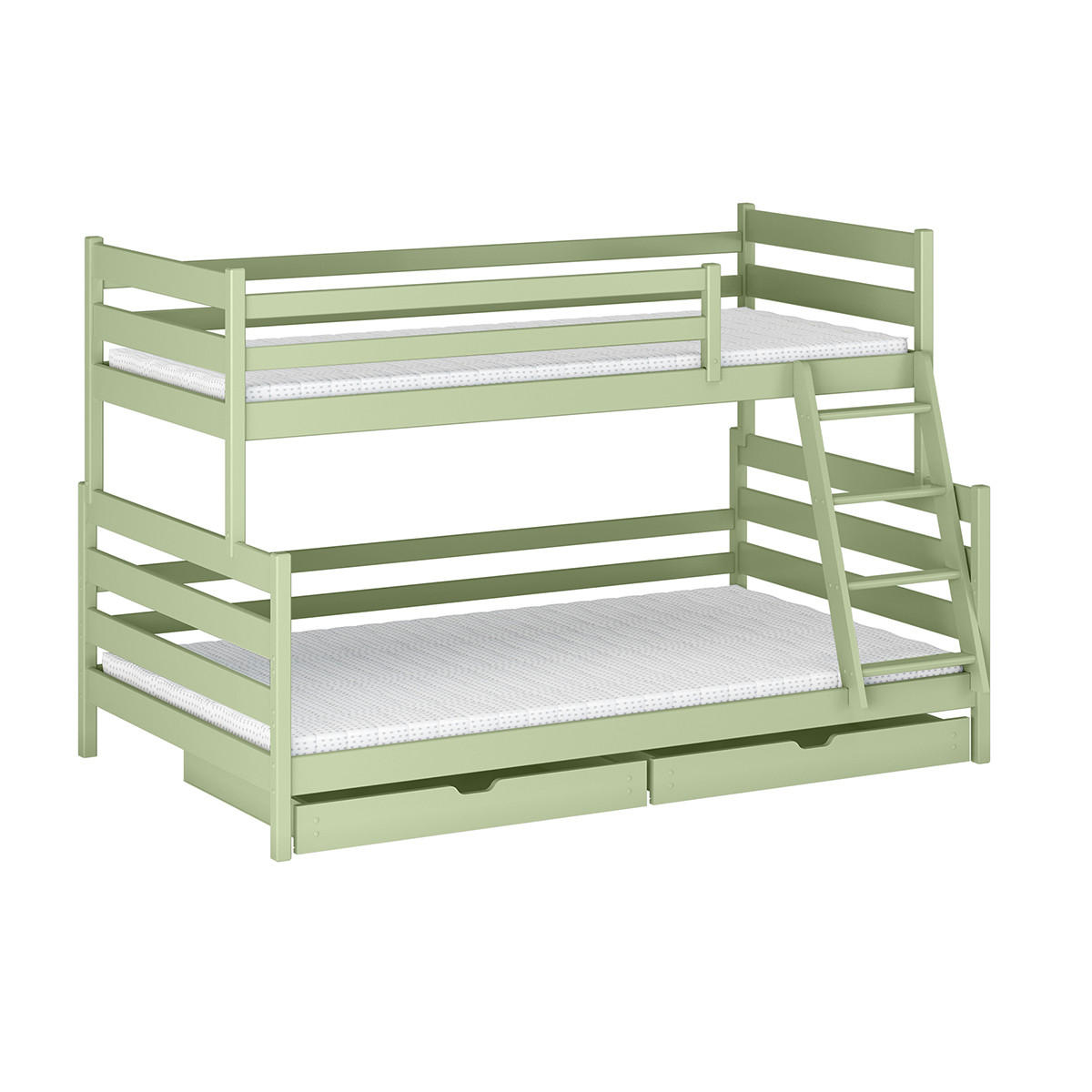 KREVET 120/200 Léo Oliva - zelena, drvo (120/200cm) - Petits-meubles