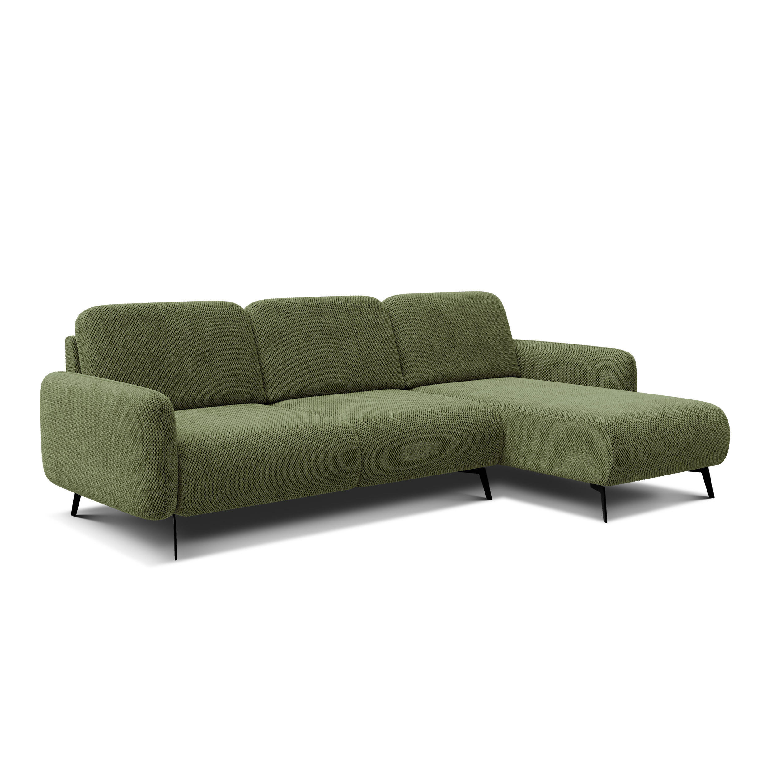 Wozimo Ecksofa Olivgrün 264x157 cm