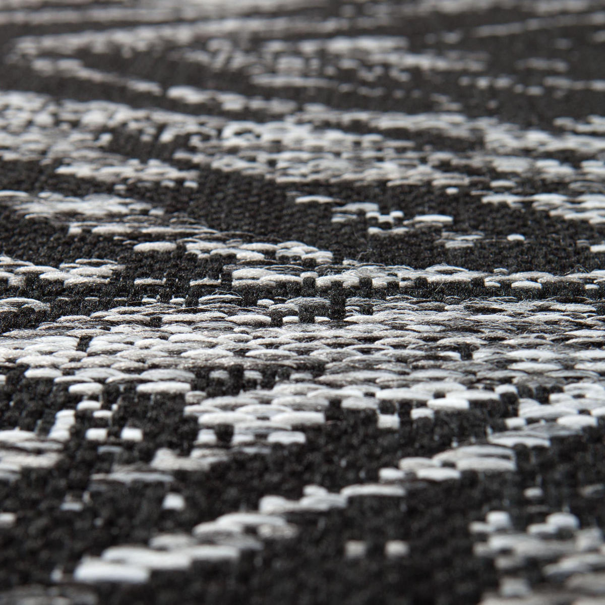 OUTDOOR-TEPPICH Evora schwarz 60 x 110 cm - Schwarz, Textil (110/60cm) - Vivaraise