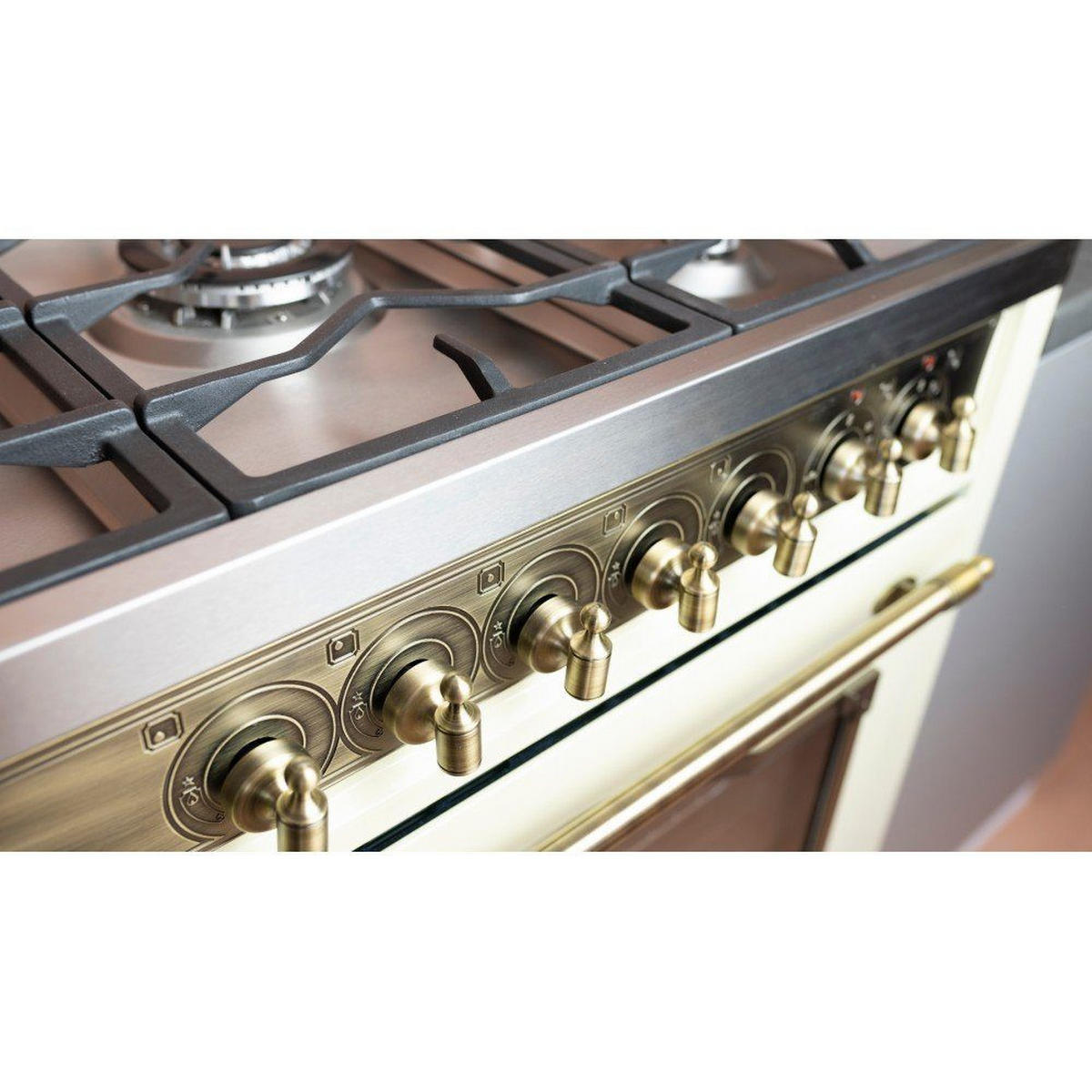 GAS-ELEKTRO-STANDHERD HGE 93555 ElfEm Elfenbein 90cm - Beige, Metall (90/90/60cm) - Kaiser Küchengeräte