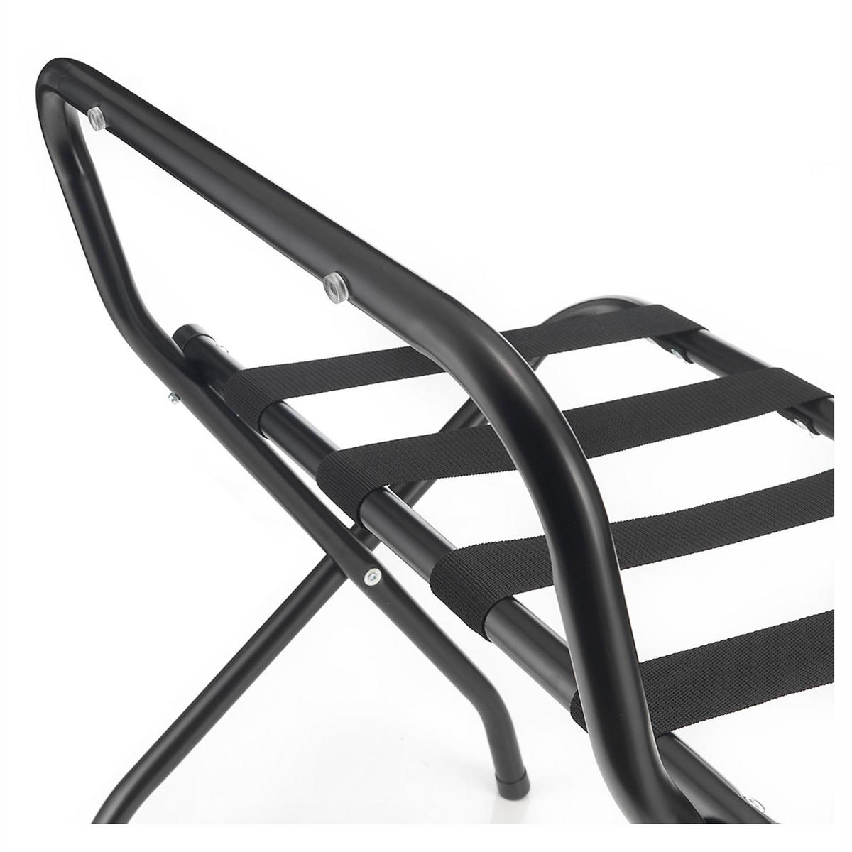 KOFFERSTÄNDER SUITE - Schwarz, Metall (62/70/49cm) - CARO-Möbel