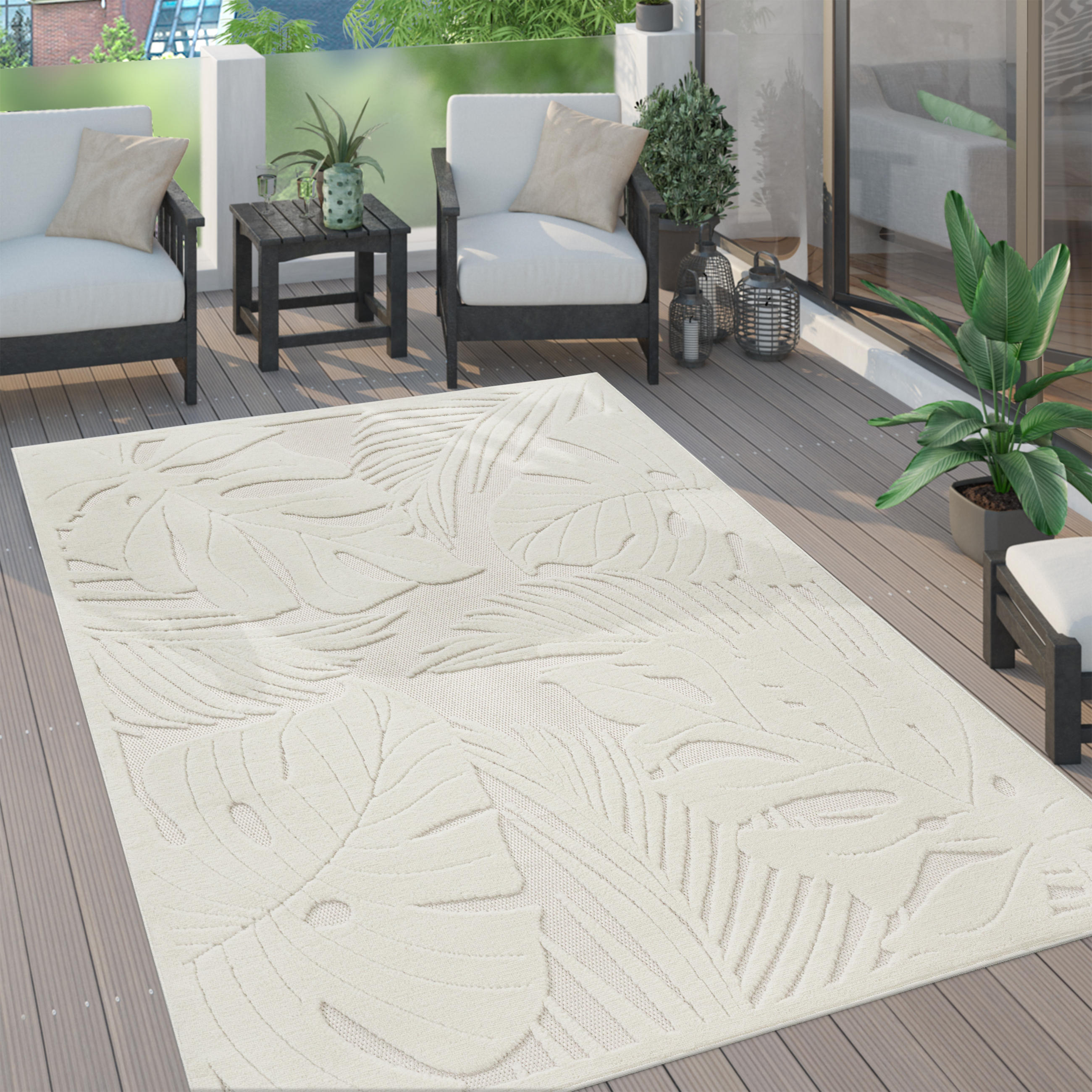 OUTDOORTEPPICH 140/200 cm Livorno 675 - Creme, Textil (140/200cm) - Paco Home