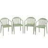 GARTENSTUHL 4er-Set aus Kunststoff - Grün, Kunststoff (54/78/57cm) - Outsunny