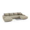 ECKSOFA U Form Bonari U, Vanille - Beige, Textil (185/85/350cm) - Meblito