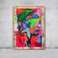 GEMÄLDE Farbe als Gefühl Schattenfugenrahmen Weiß 140x100 cm - Weiß, Holz (140/100cm) - YS-art gallery