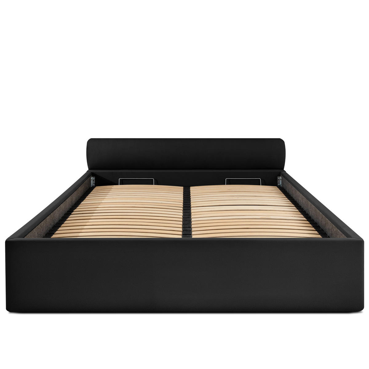 POLSTERBETT LUNEO - Schwarz, Holz/Holzwerkstoff (162/204cm) - KONSIMO®