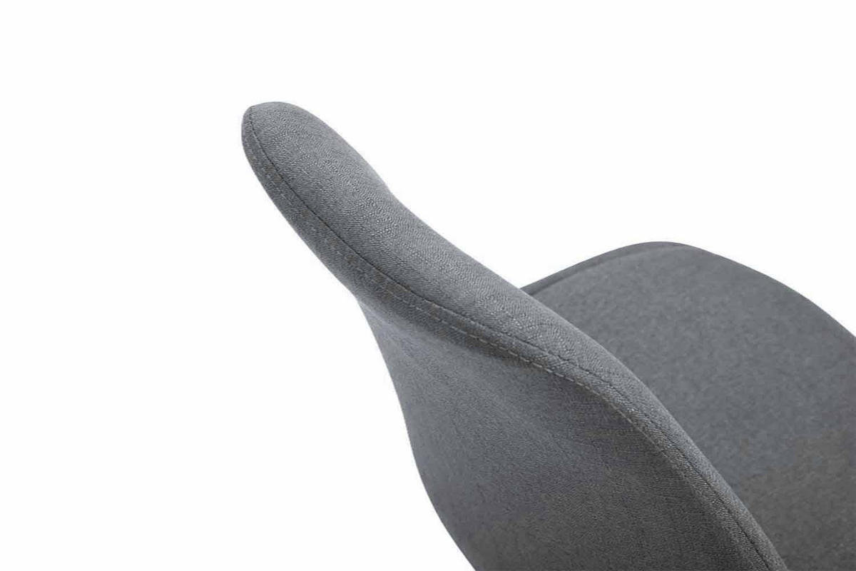 STUHL Stoff dunkelgrau - Dunkelgrau/Weiß, Holz/Textil (48/84/56cm) - CLP