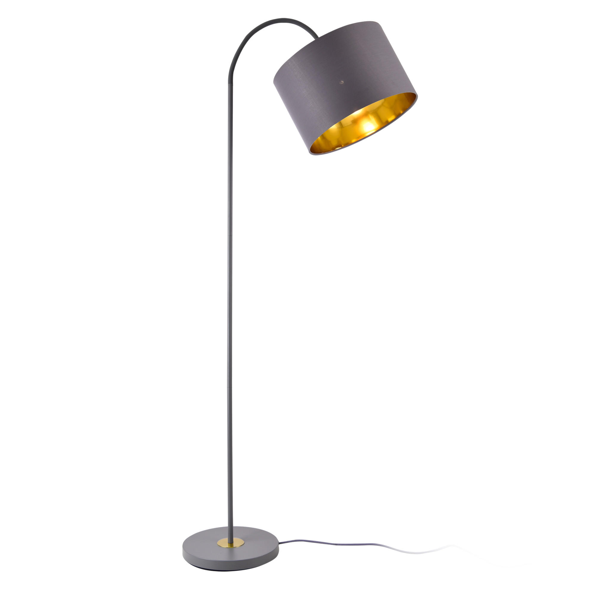 STEHLEUCHTE Toledo - Grau, Metall (35/35/173cm) - lux.pro