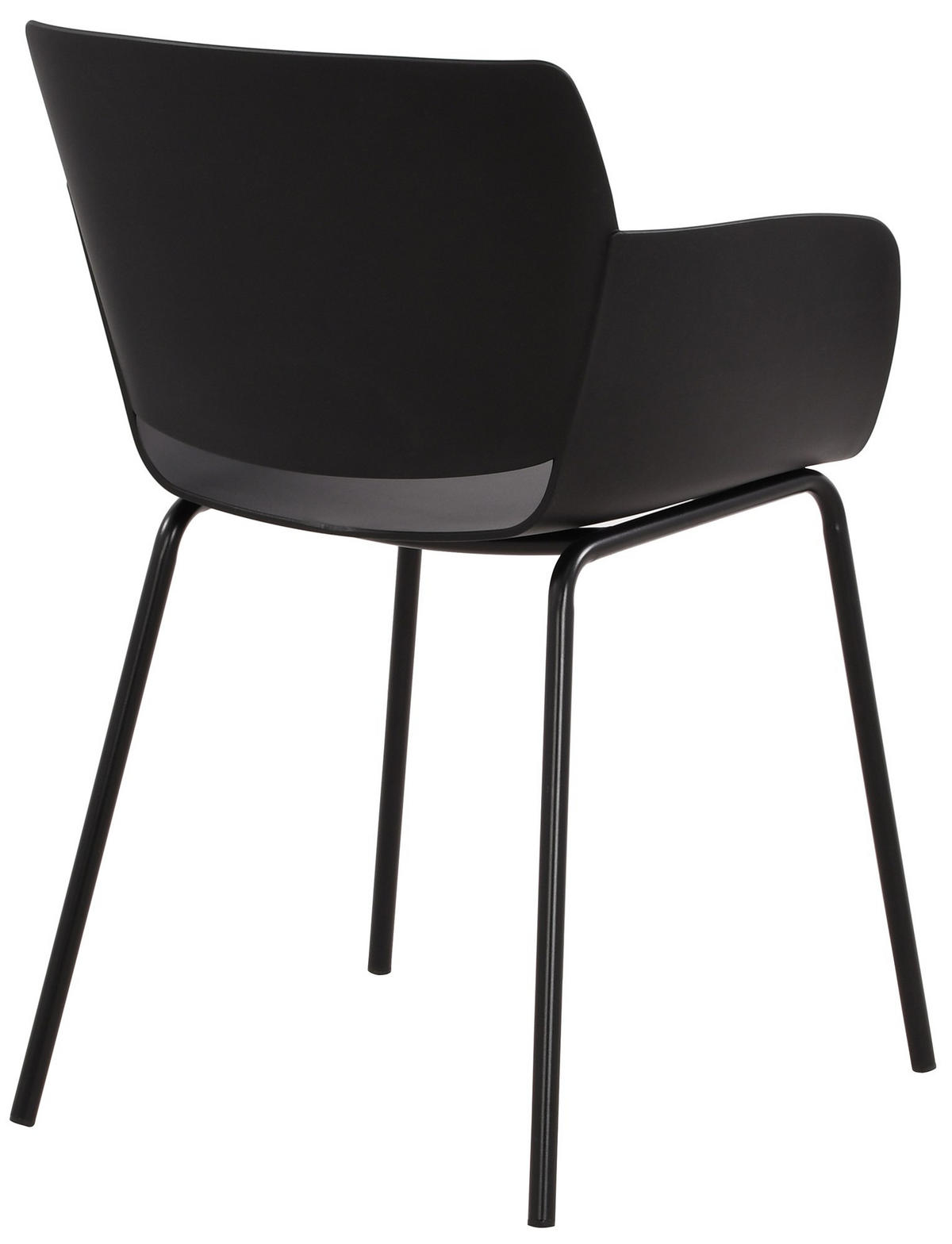 STUHL Kunststoff Schwarz - Schwarz, Kunststoff/Metall (58/80/54cm) - CLP