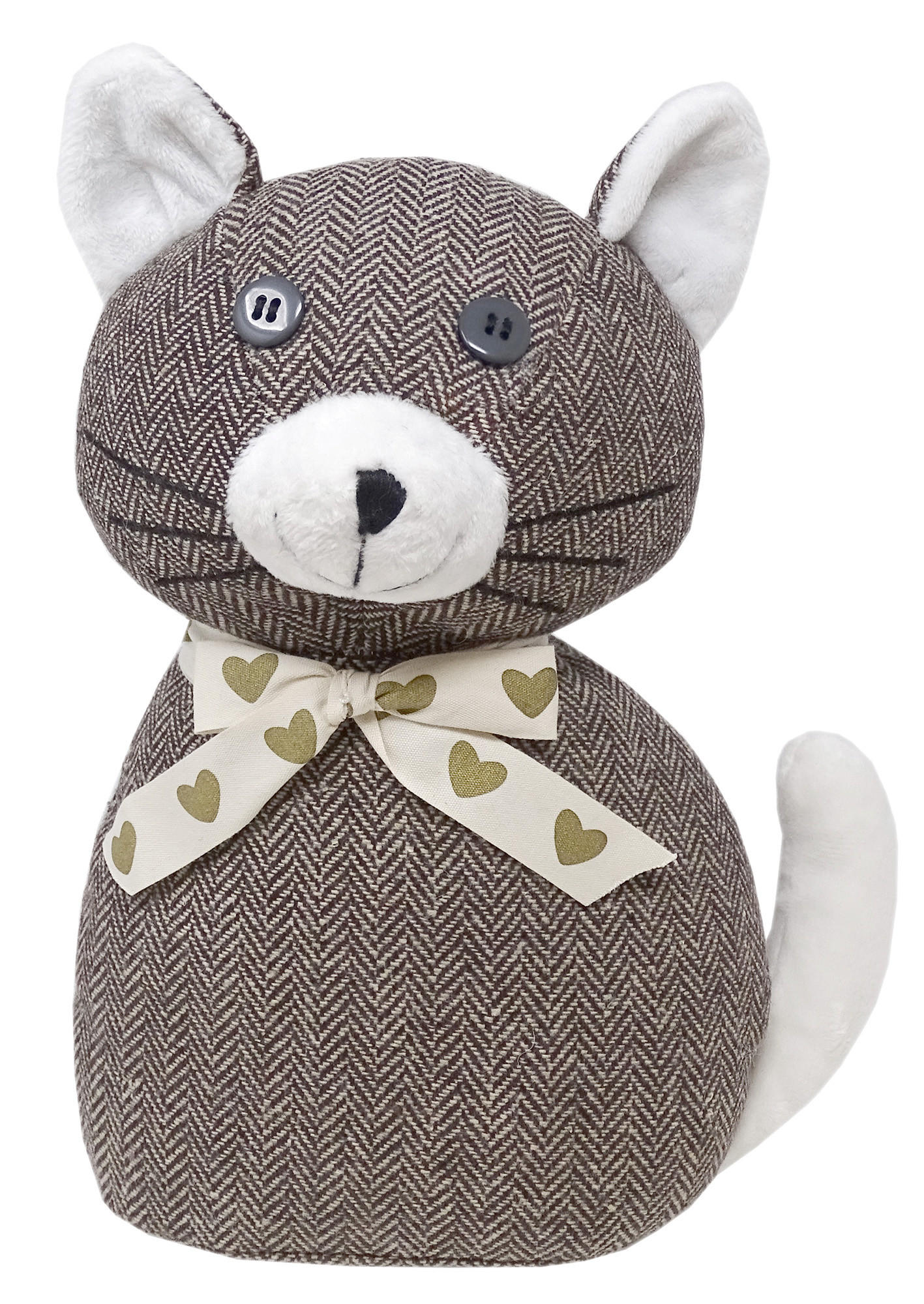 TÜRSTOPPER Katze Camero - Grau, Textil (18/9cm) - Lashuma