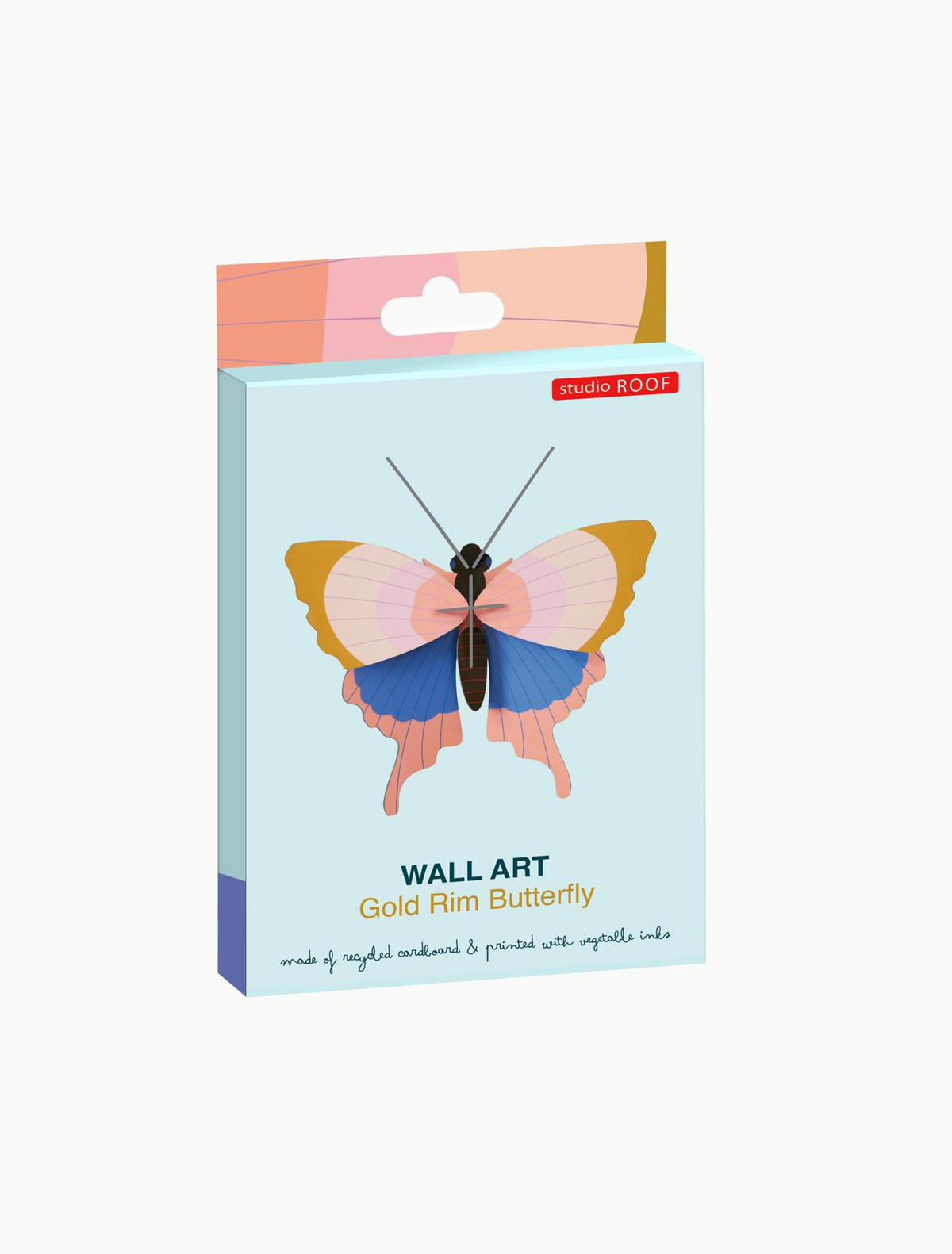WANDDEKO Sanfte Flügelpracht 6/15 cm - Multicolor, Wellpappe (6/15/14cm) - KUNSTLOFT