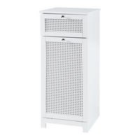WÄSCHESCHRANK Karlsøy - Weiß, Holzwerkstoff (38/90/40cm) - [en.casa]