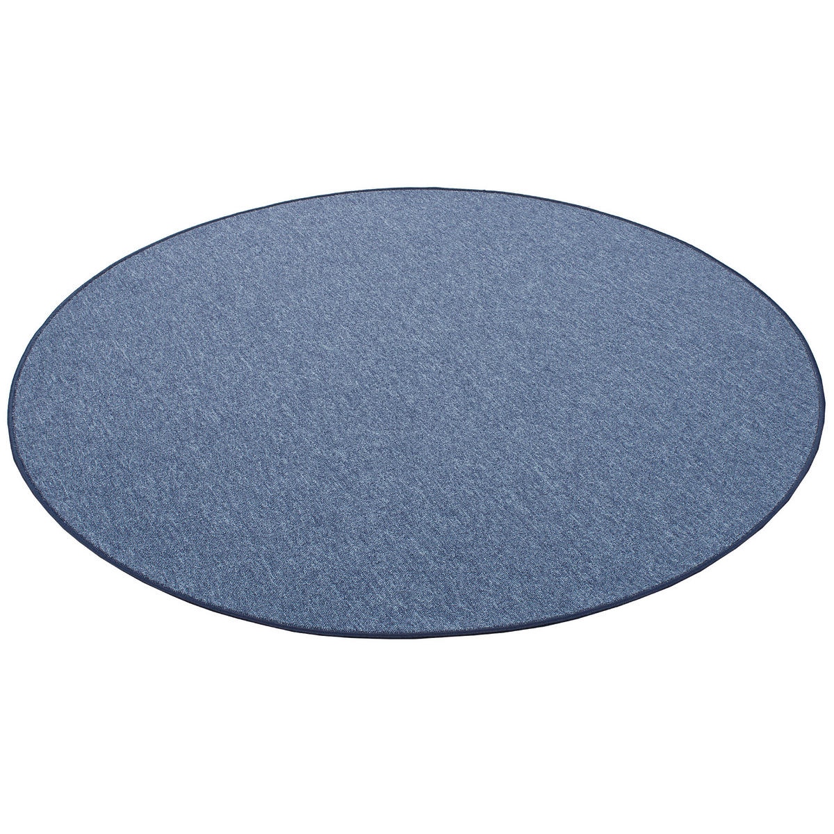 FEINSCHLINGEN VELOUR TEPPICH STRONG RUND - Dunkelblau, Textil (200/200cm) - Snapstyle
