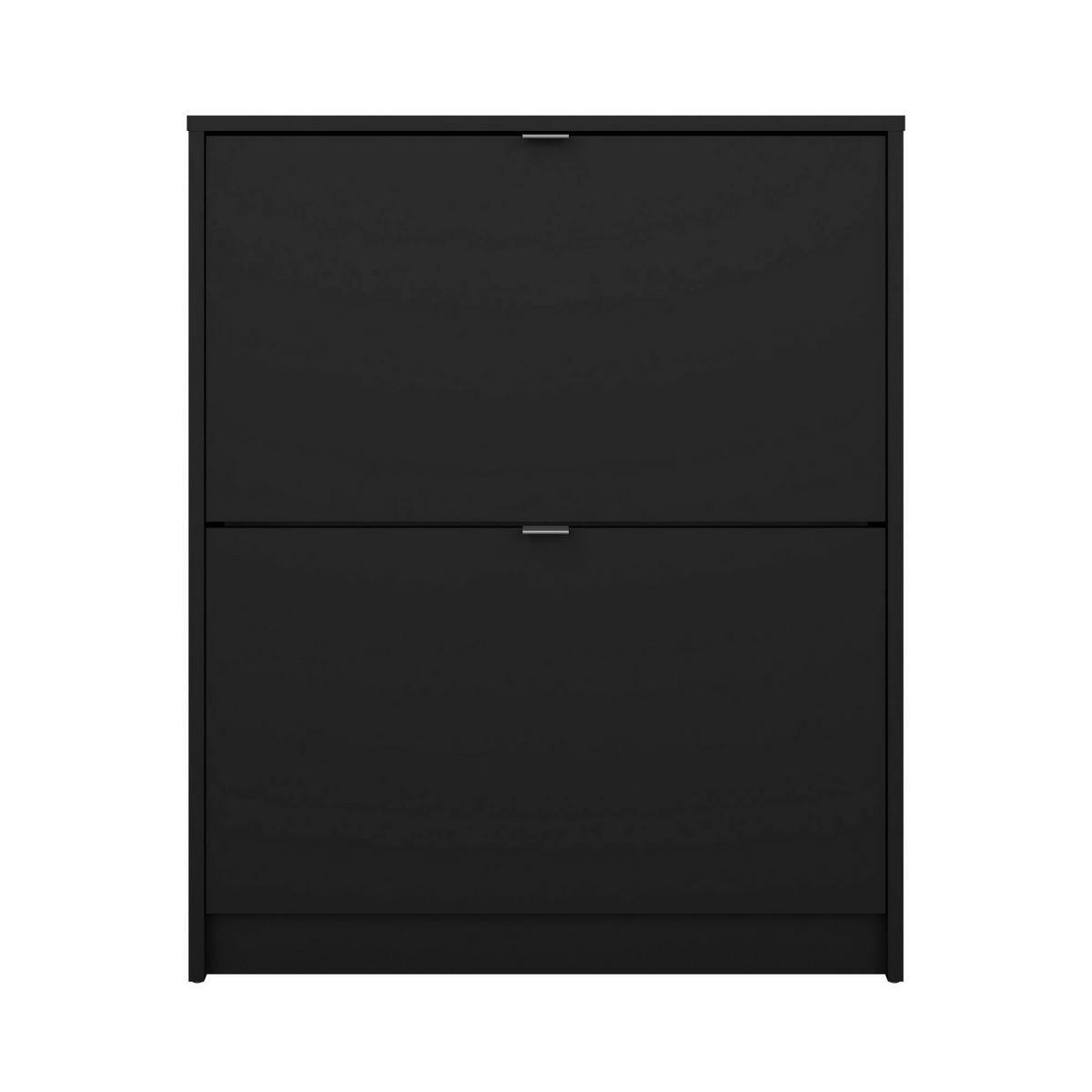 SCHUHSCHRANK Schwarz 16.55/70.3/85.2 cm - Schwarz, Holzwerkstoff (70.3/85.2/16.55cm) - DMORA