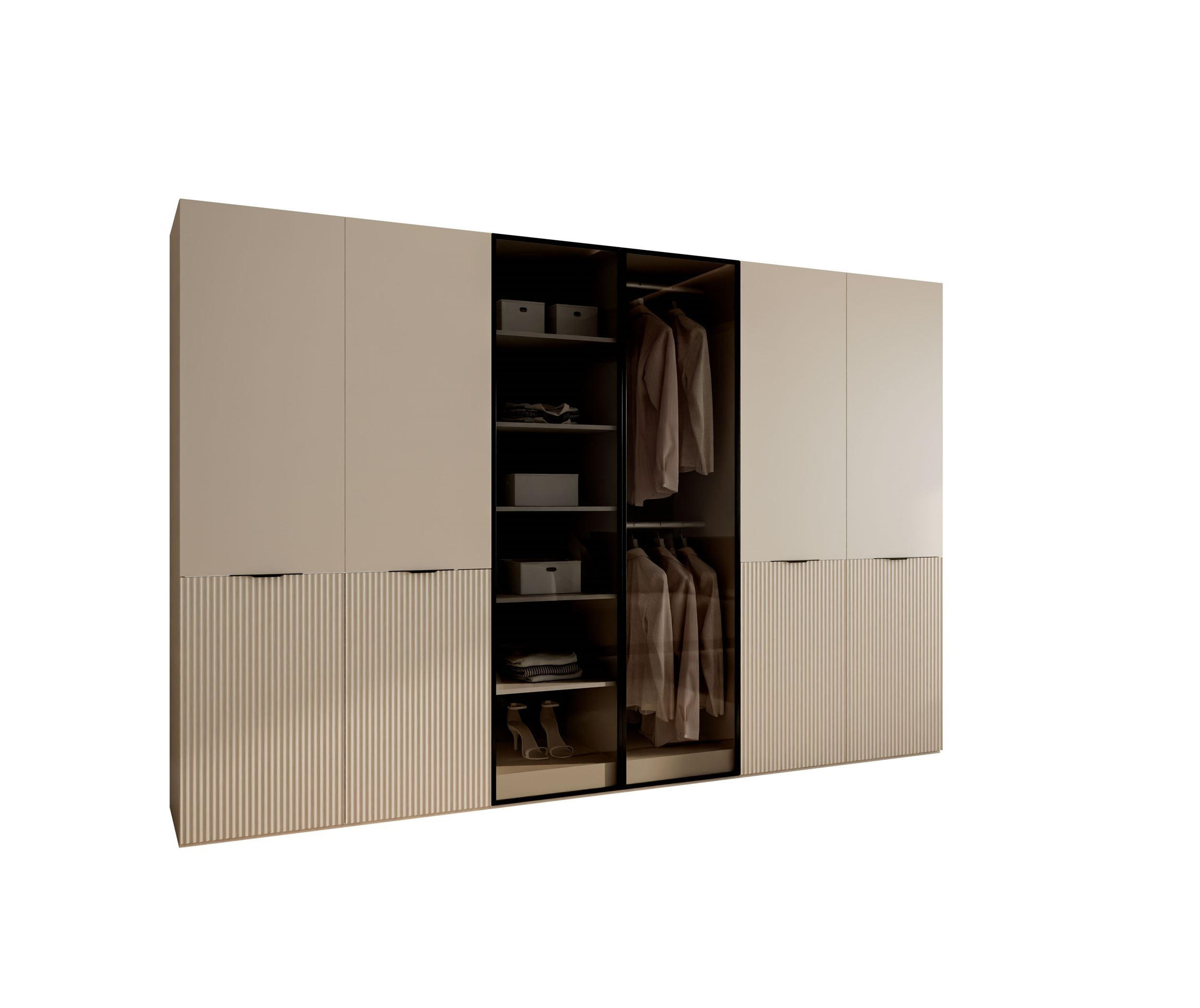 Lookway Kleiderschrank Kaschmir, Schwarz 303x200x49 cm