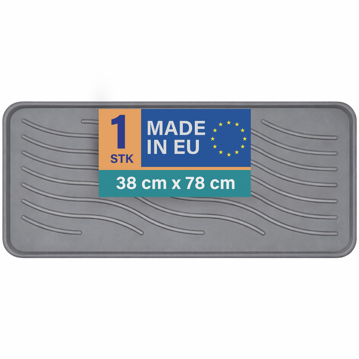 SCHUHABTROPFSCHALE Anthrazit 78x38 cm - Anthrazit, Kunststoff (38/78cm) - Bestlivings