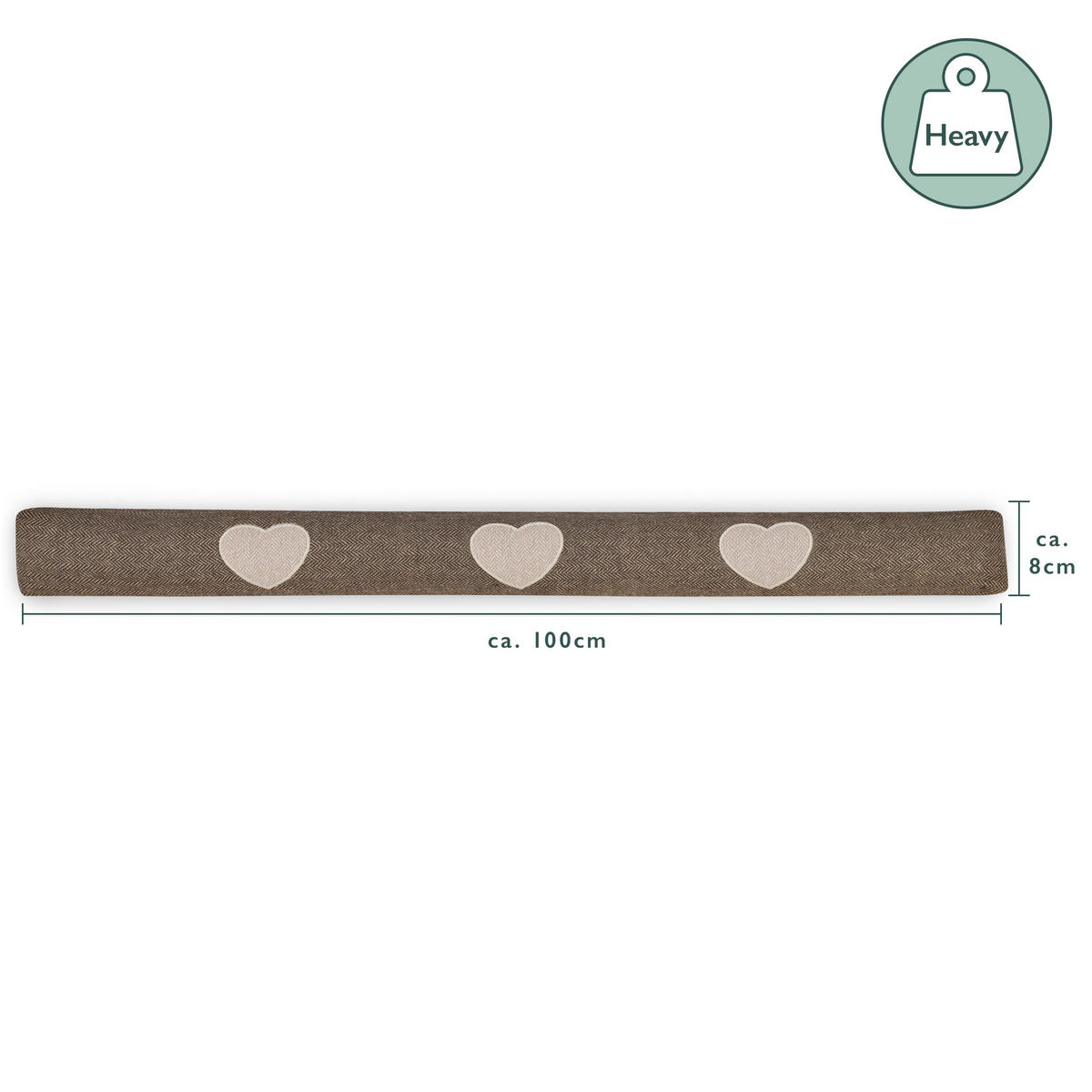 ZUGLUFTSTOPPER Tuuli HR 8x100cm Braun - Hellbraun/Braun, Textil (8/100cm) - Beautissu 