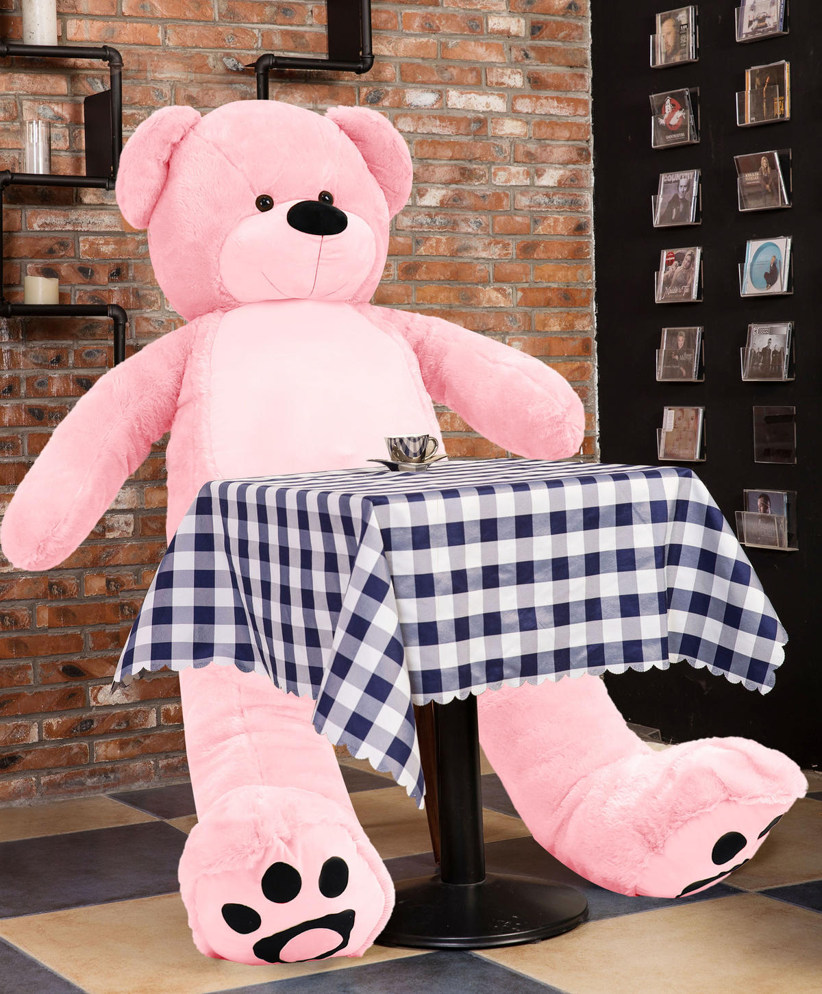 PLÜSCHTIER Riesen Teddy XXL Rosa 183cm - Pink, Textil (60/50cm) - Vercart