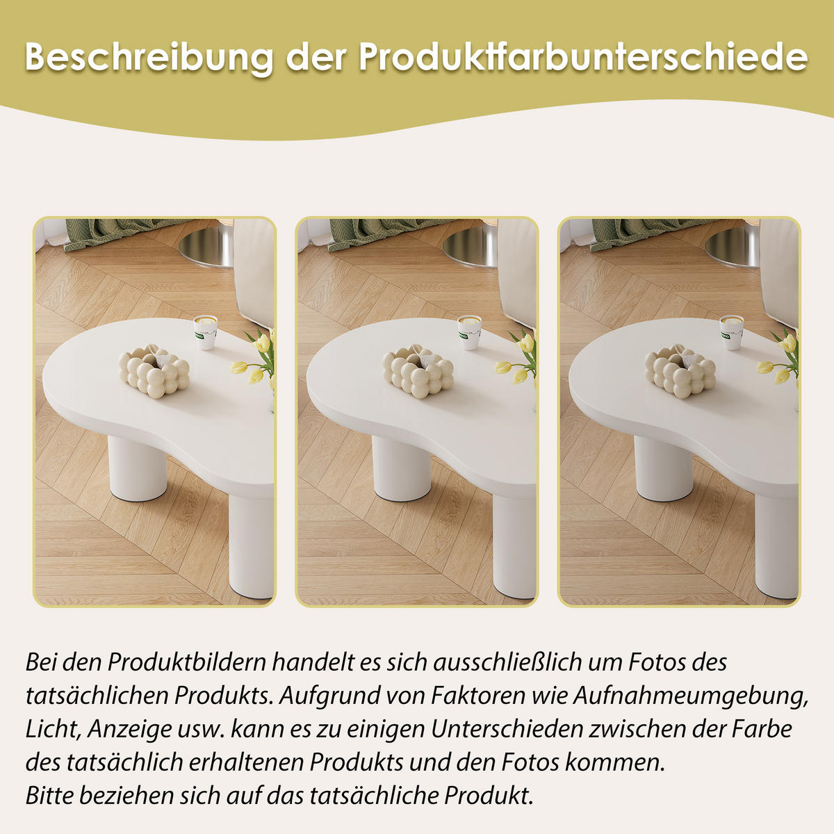 COUCHTISCH DE-080 Wolkenform Weiß - Weiß, Holzwerkstoff (66/107/41cm) - ComfortXL