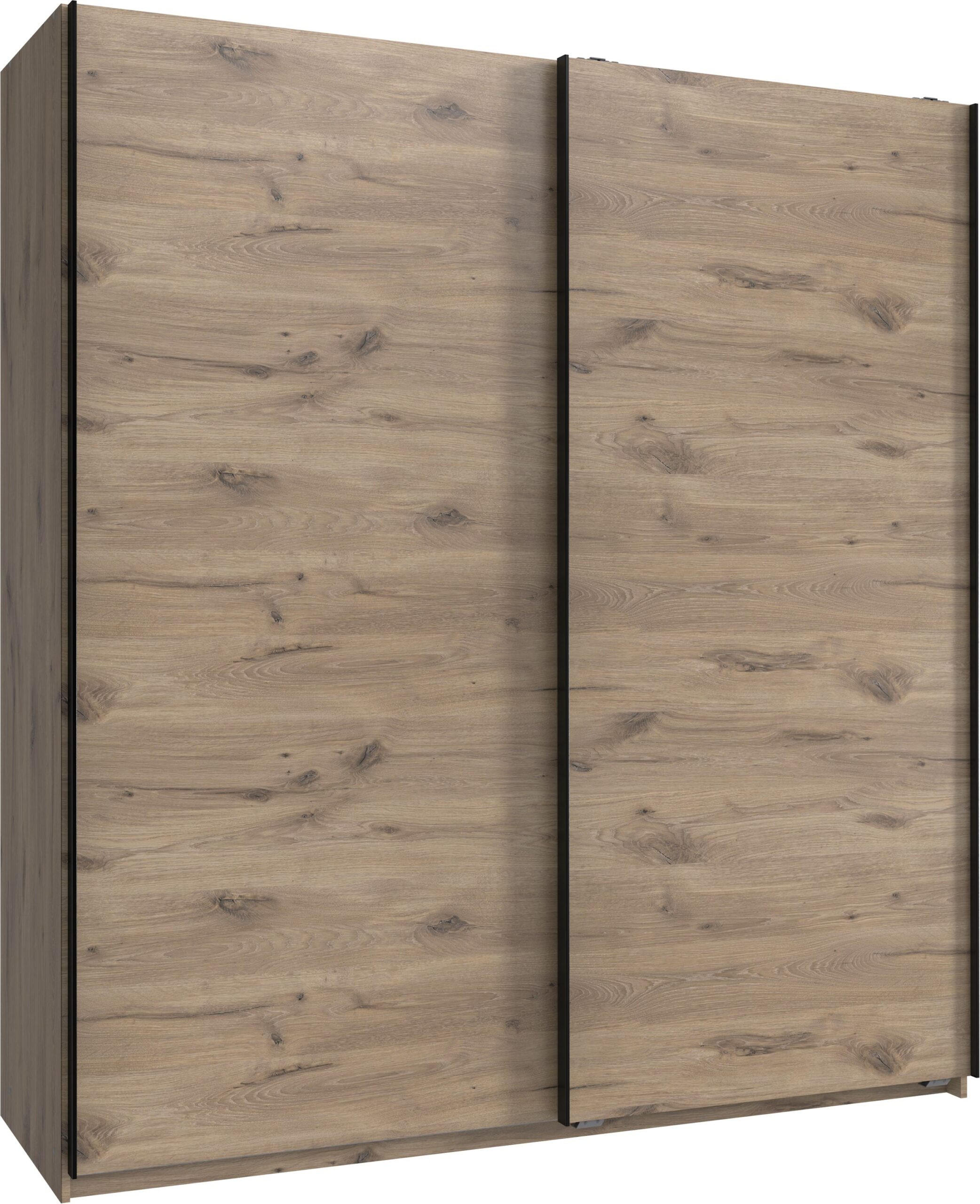 SCHWEBETÜRENSCHRANK Augsburg in Viking Oak 180x198x65cm - Braun, Holzwerkstoff (180/198/65cm)