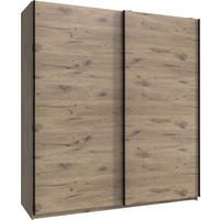 SCHWEBETÜRENSCHRANK Augsburg in Viking Oak 180x198x65cm - Braun, Holzwerkstoff (180/198/65cm)