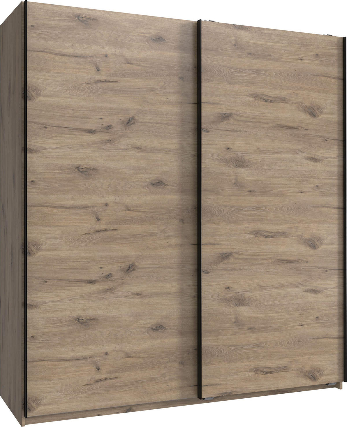 SCHWEBETÜRENSCHRANK Augsburg in Viking Oak 180x198x65cm - Braun, Holzwerkstoff (180/198/65cm)