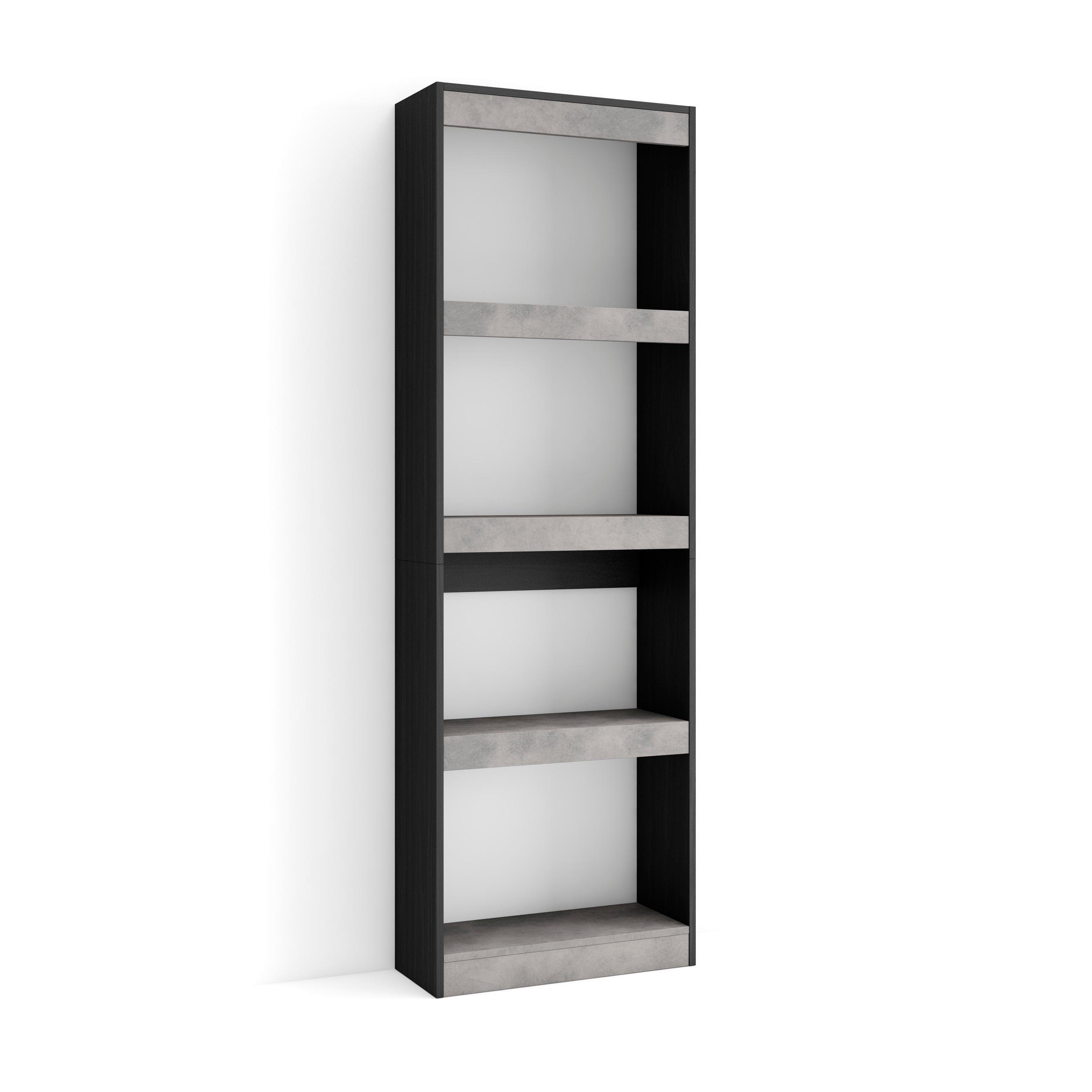REGAL Zementfarben - Schwarz/Grau, Holzwerkstoff (60/186/25cm) - Skraut Home