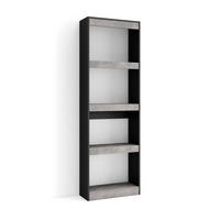 REGAL Zementfarben - Schwarz/Grau, Holzwerkstoff (60/186/25cm) - Skraut Home