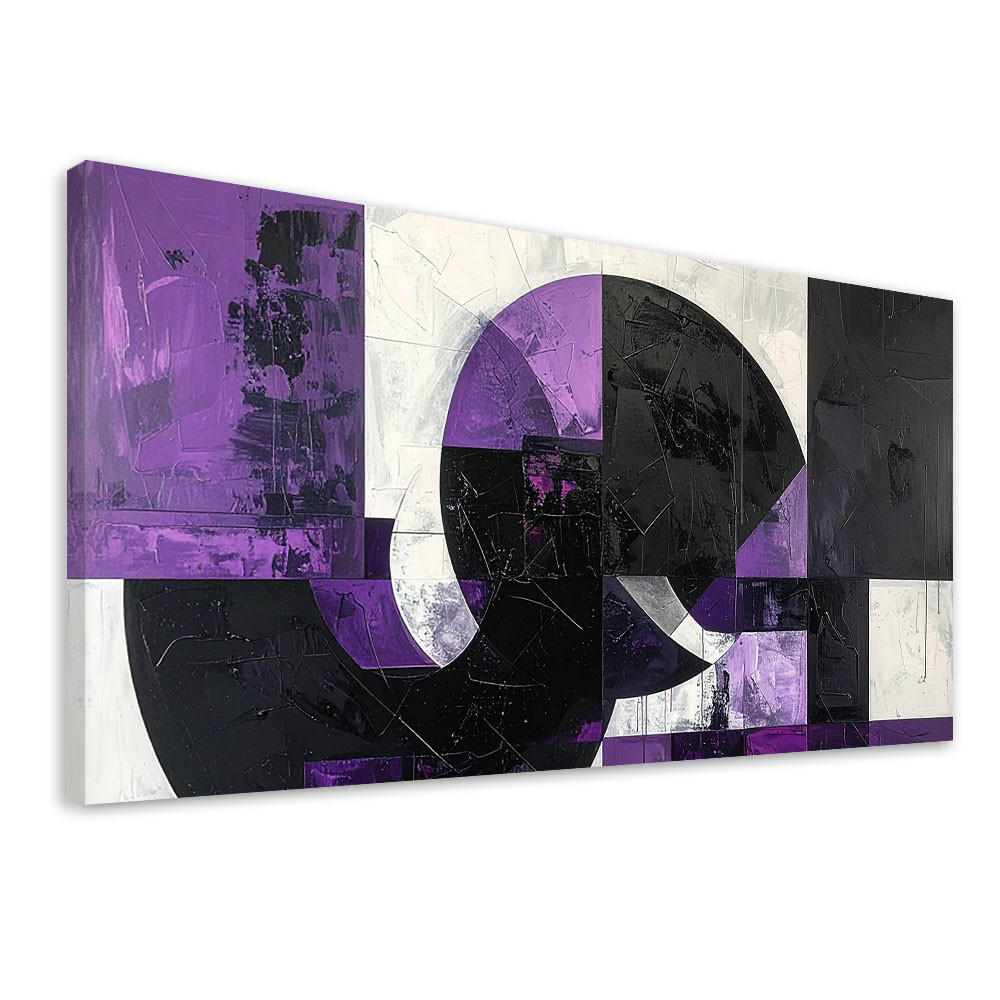 LEINWANDBILD 3D und geometrisch 120x60cm - Lila, Textil (120/60cm) - Feeby