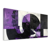 LEINWANDBILD 3D und geometrisch 120x60cm - Lila, Textil (120/60cm) - Feeby