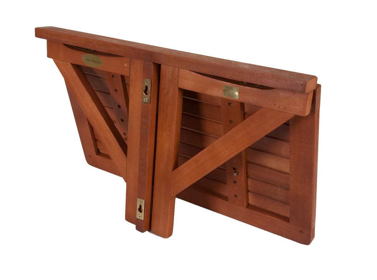 GARTENTISCH Skagen Hängetisch - Braun, Holz (60/40/37cm) - DELUKE