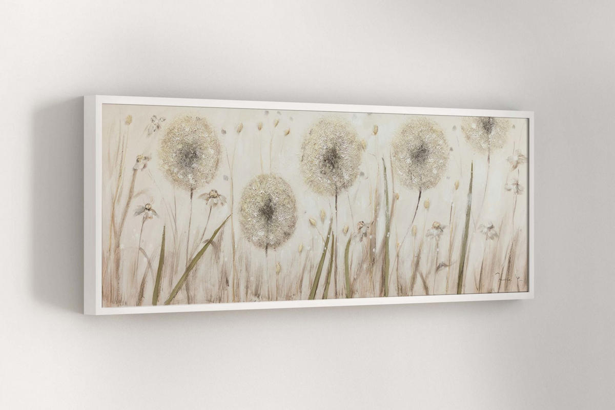 ACRYLBILD HANDGEMALT 150/50 cm - Beige, Holz/Textil (150/50cm) - KUNSTLOFT