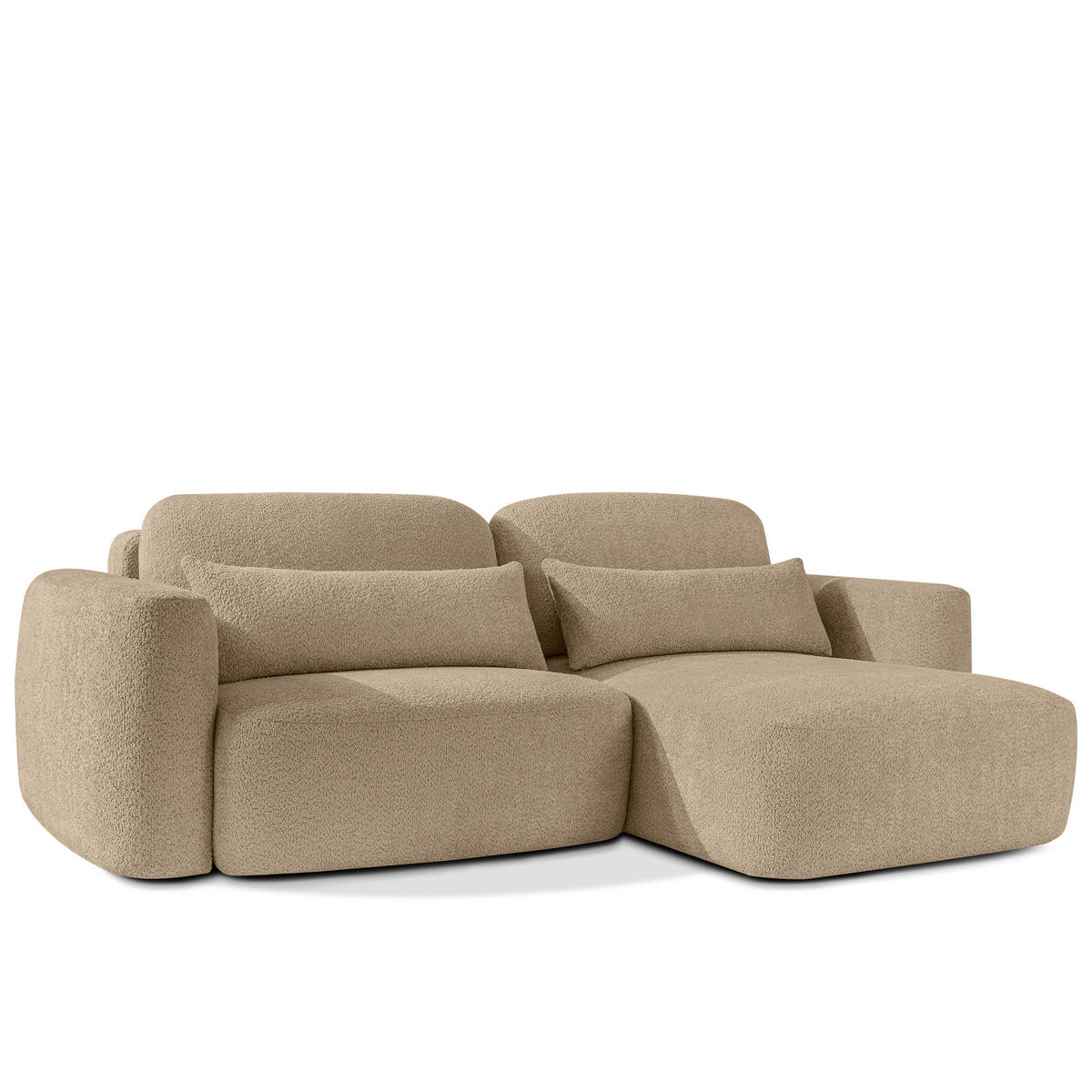 SITZGARNITUR ELOSA - Ecru, Holz/Textil (245/85/165cm) - KONSIMO®