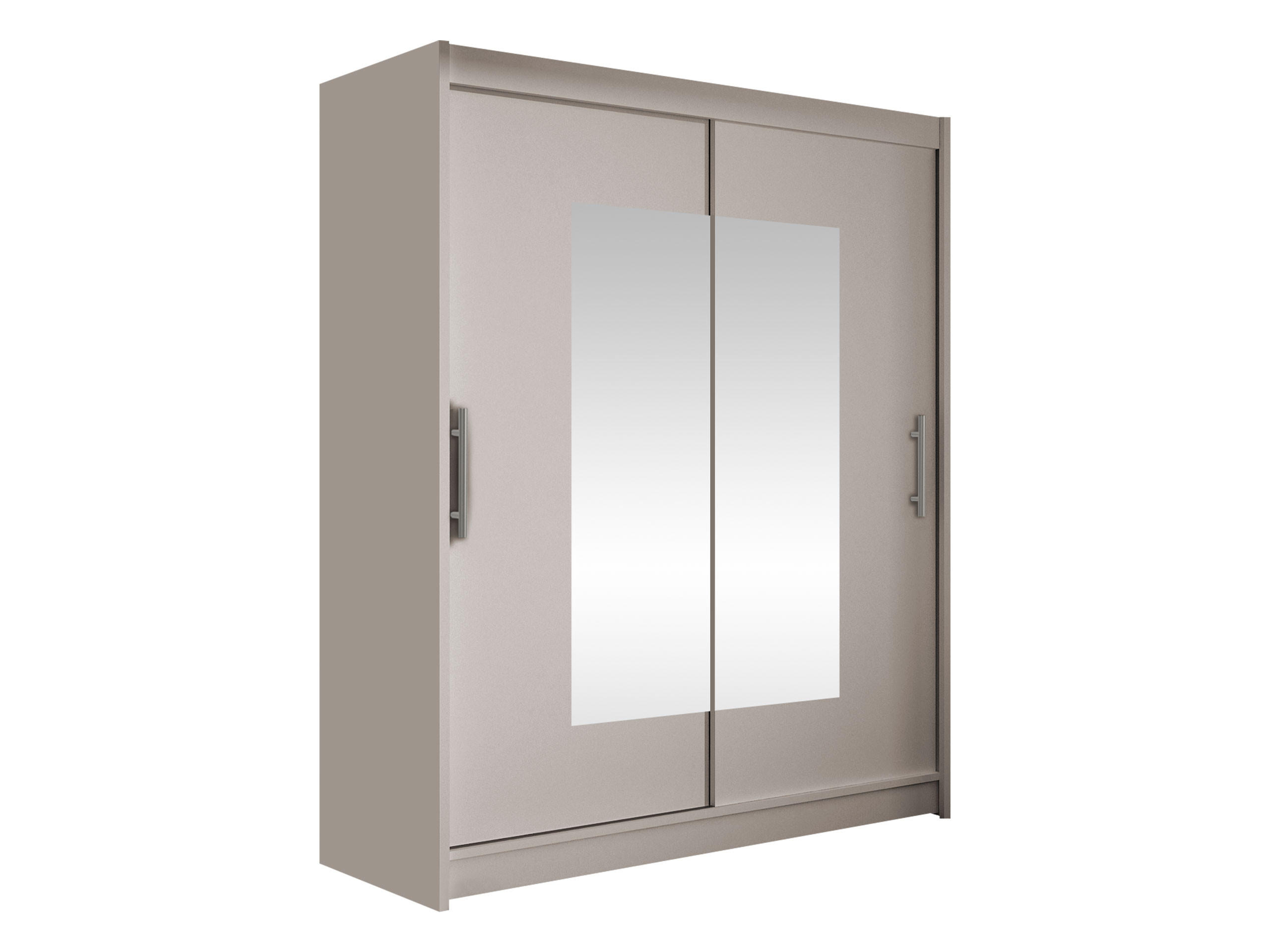 SCHWEBETÜRENSCHRANK Westa III - Kaschmir/Silberfarben, Holzwerkstoff/Metall (150/200/58cm) - MIRJAN24