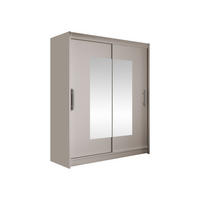 SCHWEBETÜRENSCHRANK Westa III - Kaschmir/Silberfarben, Holzwerkstoff/Metall (150/200/58cm) - MIRJAN24