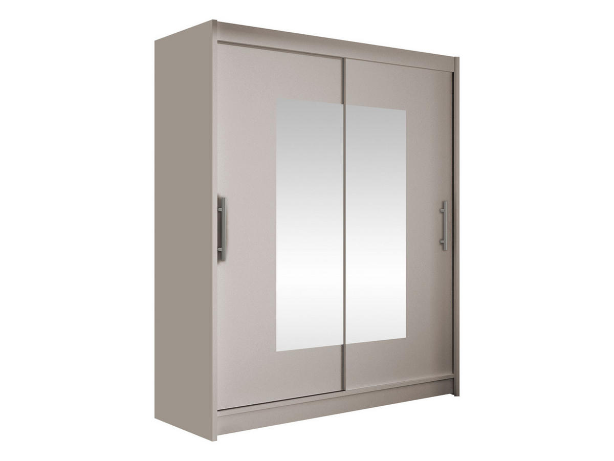 SCHWEBETÜRENSCHRANK Westa III - Kaschmir/Silberfarben, Holzwerkstoff/Metall (150/200/58cm) - MIRJAN24