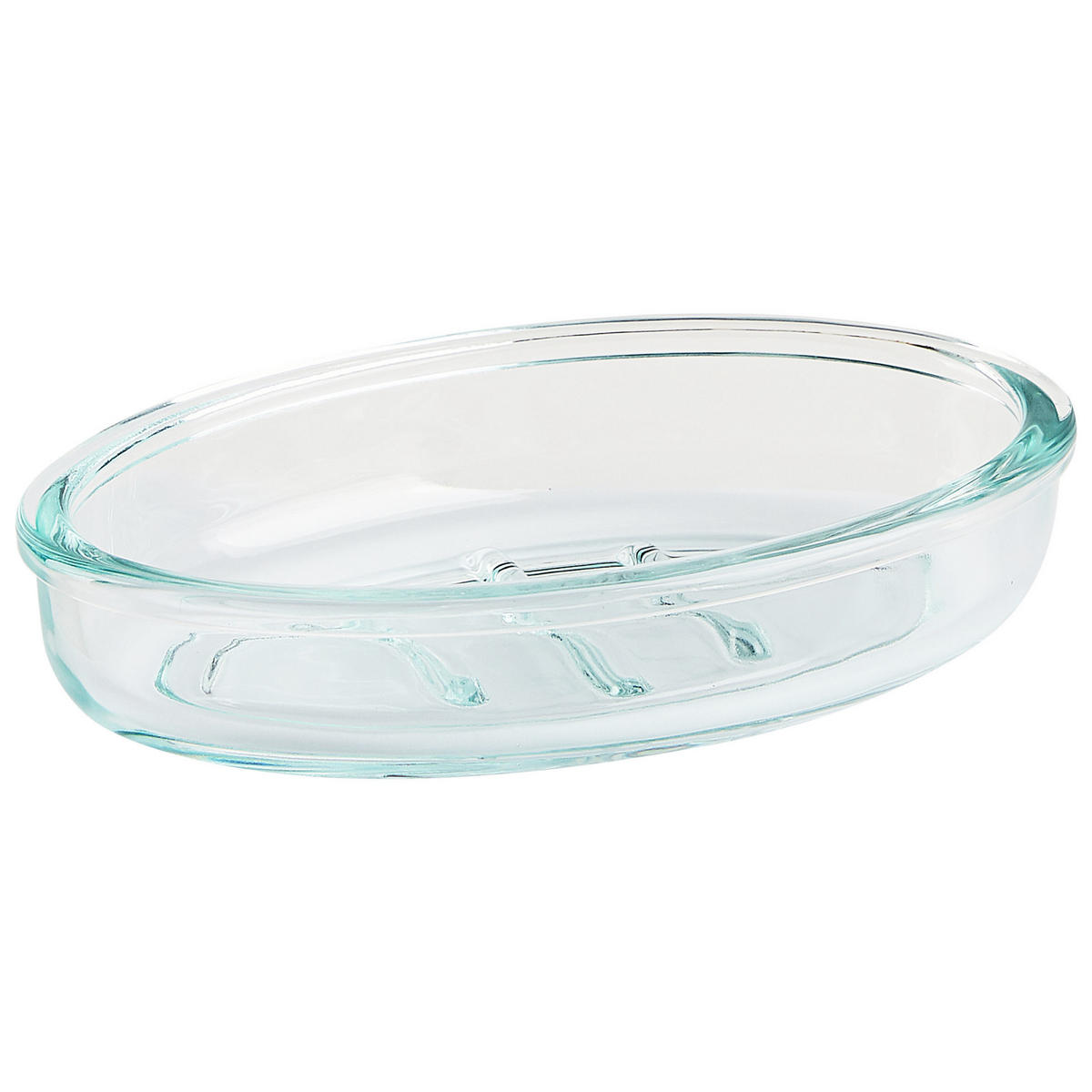 BADEZIMMER Set 5-teilig Glas mintgrün Amarga - Silberfarben/Grün, Glas (15/20/10cm) - Beliani