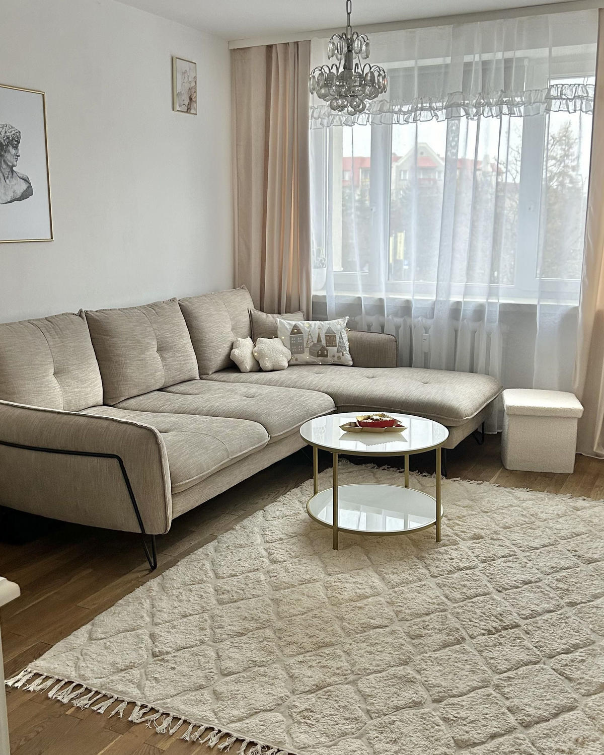 COVOR CU FIR SCURT Silchar 230/160 cm - bej, material textil (160/230cm) - Beliani
