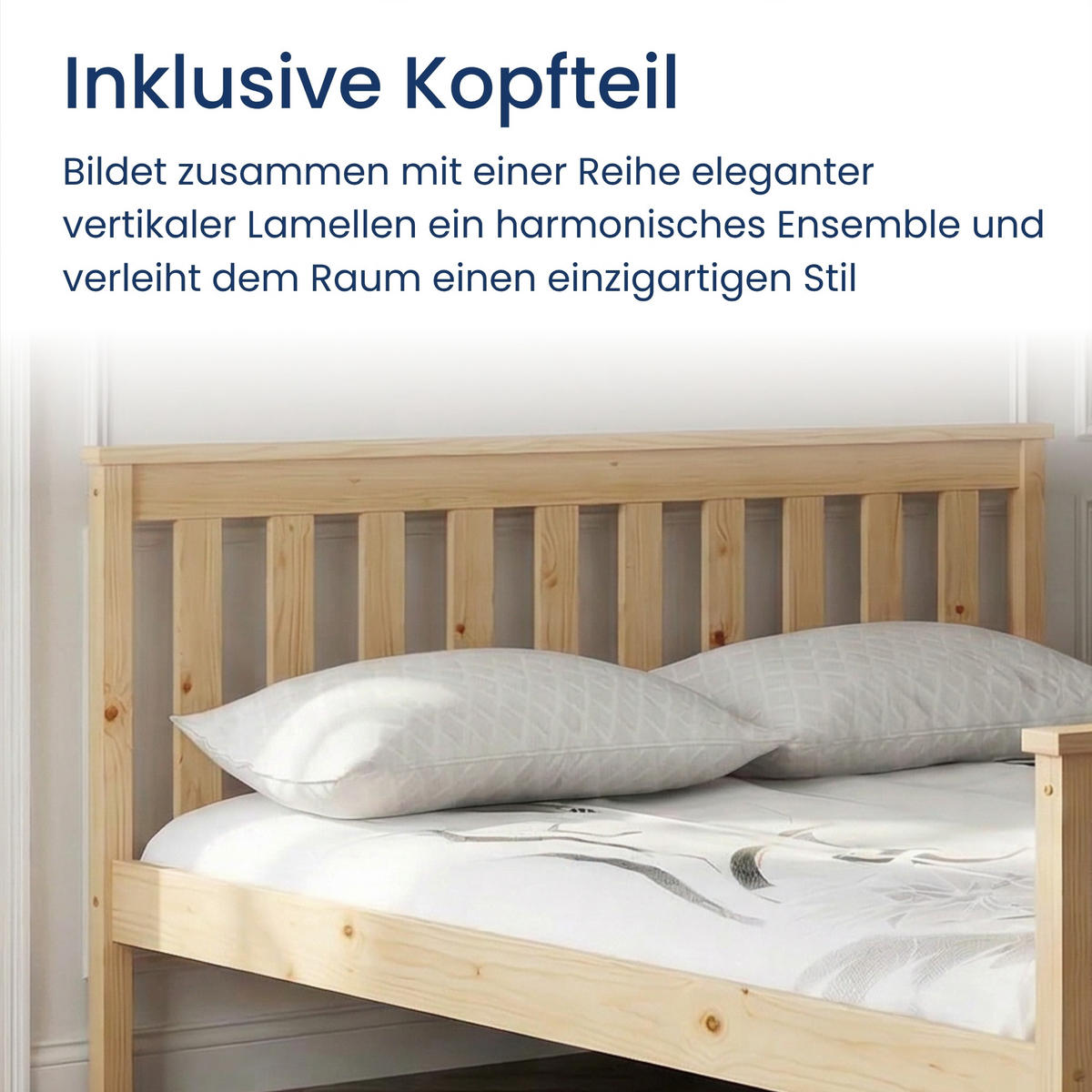 HOLZBETT 120x200 cm in Natur - Naturfarben, Holz (120/200cm) - Home Collective