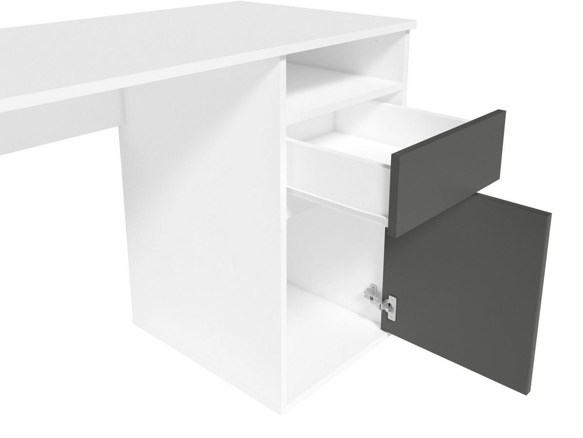 SCHREIBTISCH REGIS 120x53x75,5 cm Bürotisch Computertisch, Weiß - Weiß, Holzwerkstoff (53/120/75.5cm) - MASSENO
