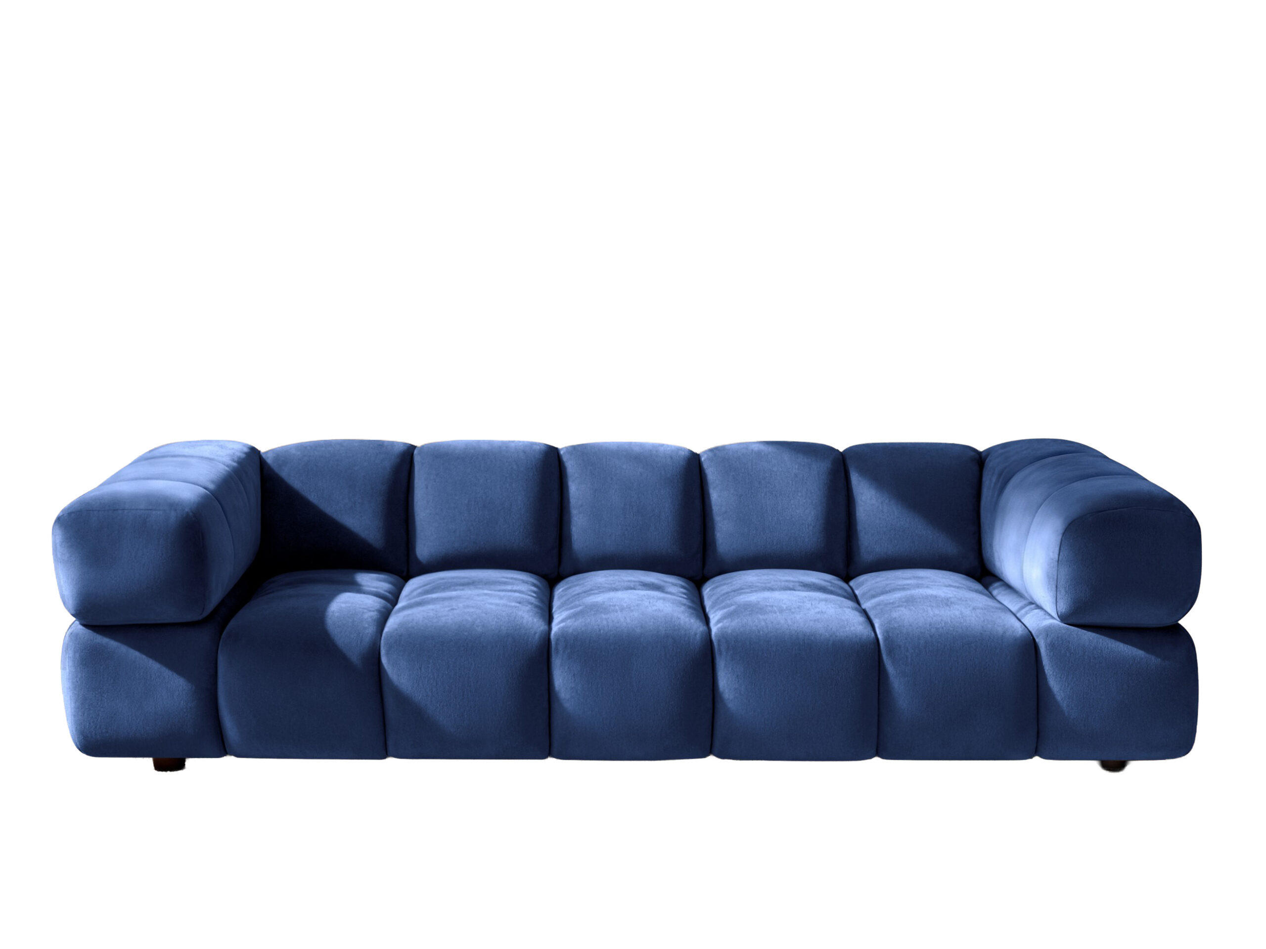 SOFA 4-Sitzer, Couch, Veloursstoff Bluvel, Tintenblau, Averro - Blau, Holz (280/70/96cm) - Kaiser Möbel